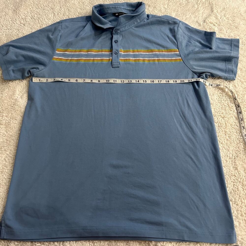 Travis Mathew Men Blue Short Sleeve Polo XXL Preppy Tennis Sport Golf Athleisure - Picture 4 of 7